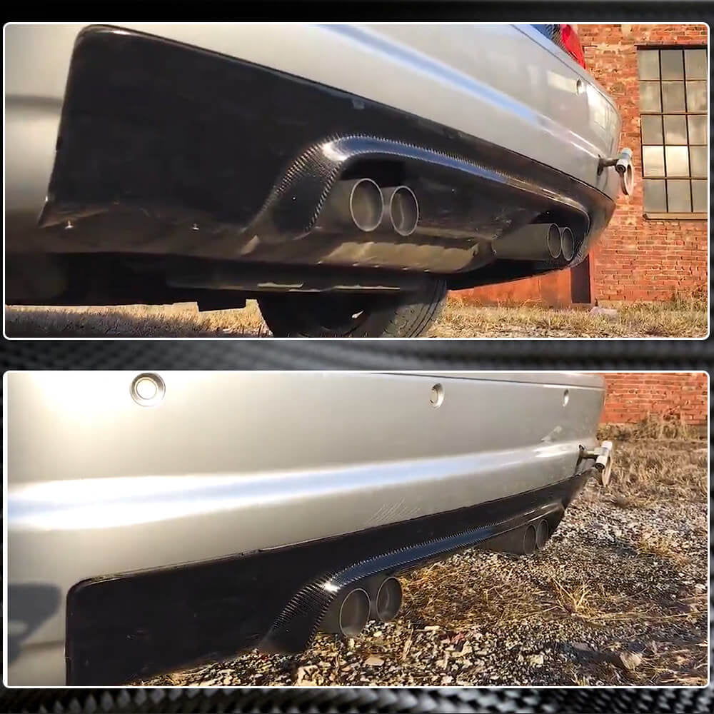 BMW E46 M3 CSL style half carbon Fiber diffuser