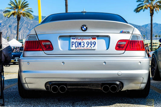 BMW E46 M3 CSL style half carbon Fiber diffuser