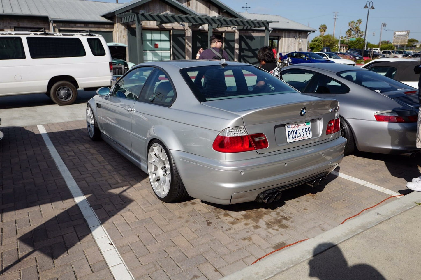 BMW E46 M3 CSL style half carbon Fiber diffuser