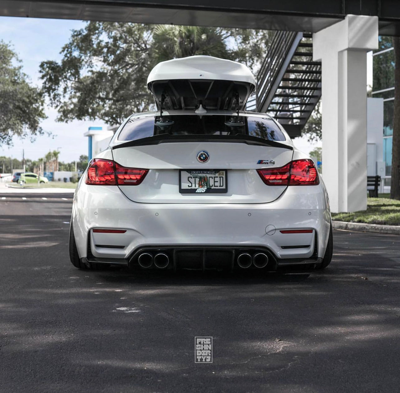 BMW F80 M3 F82 M4 V Style Carbon Fiber Diffuser