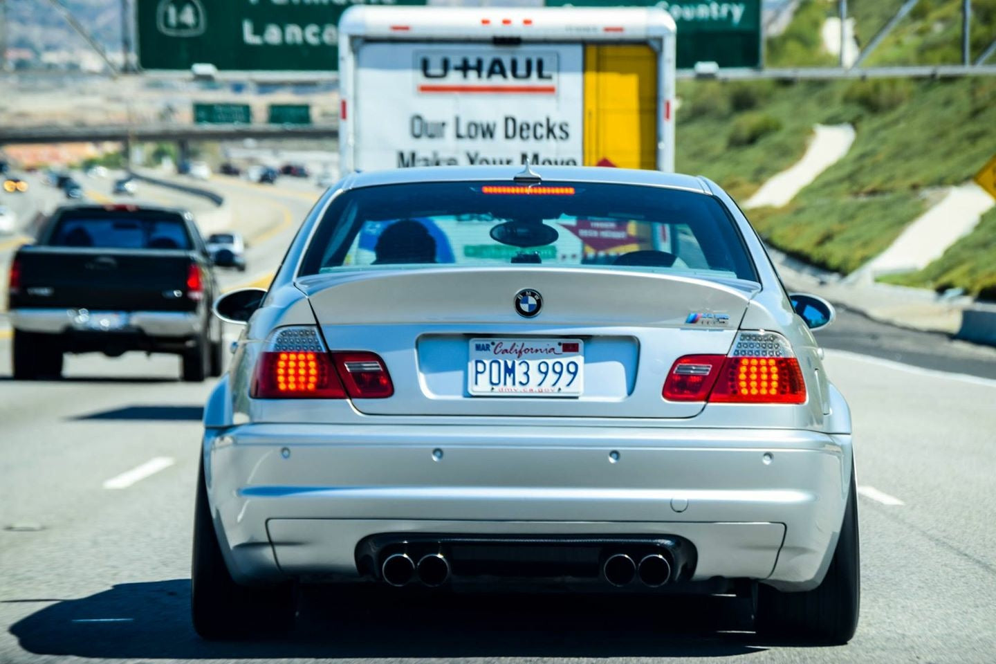 BMW E46 M3 CSL style half carbon Fiber diffuser