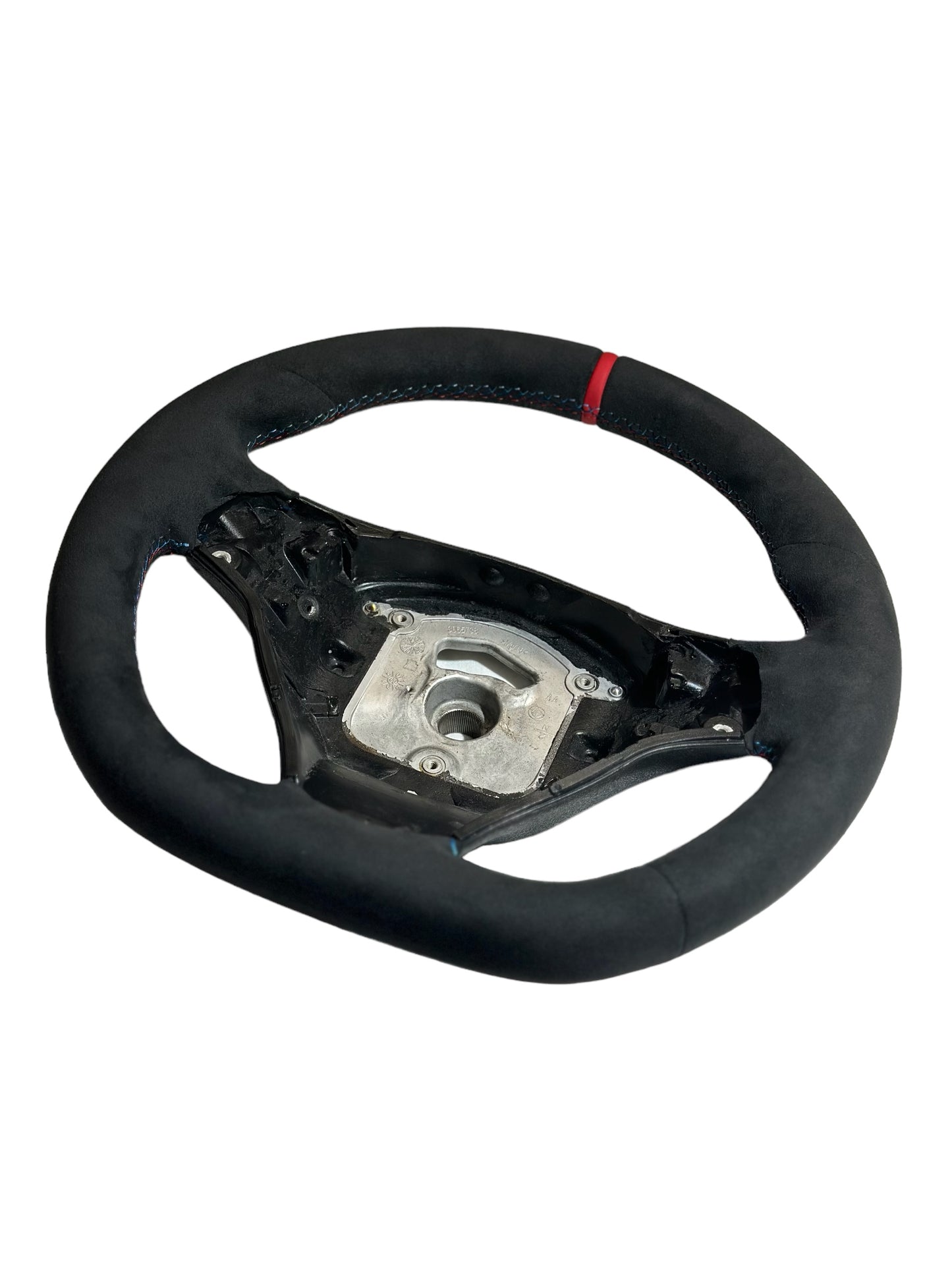E9X M3 Flat Bottom Steering Wheel Red Stripe