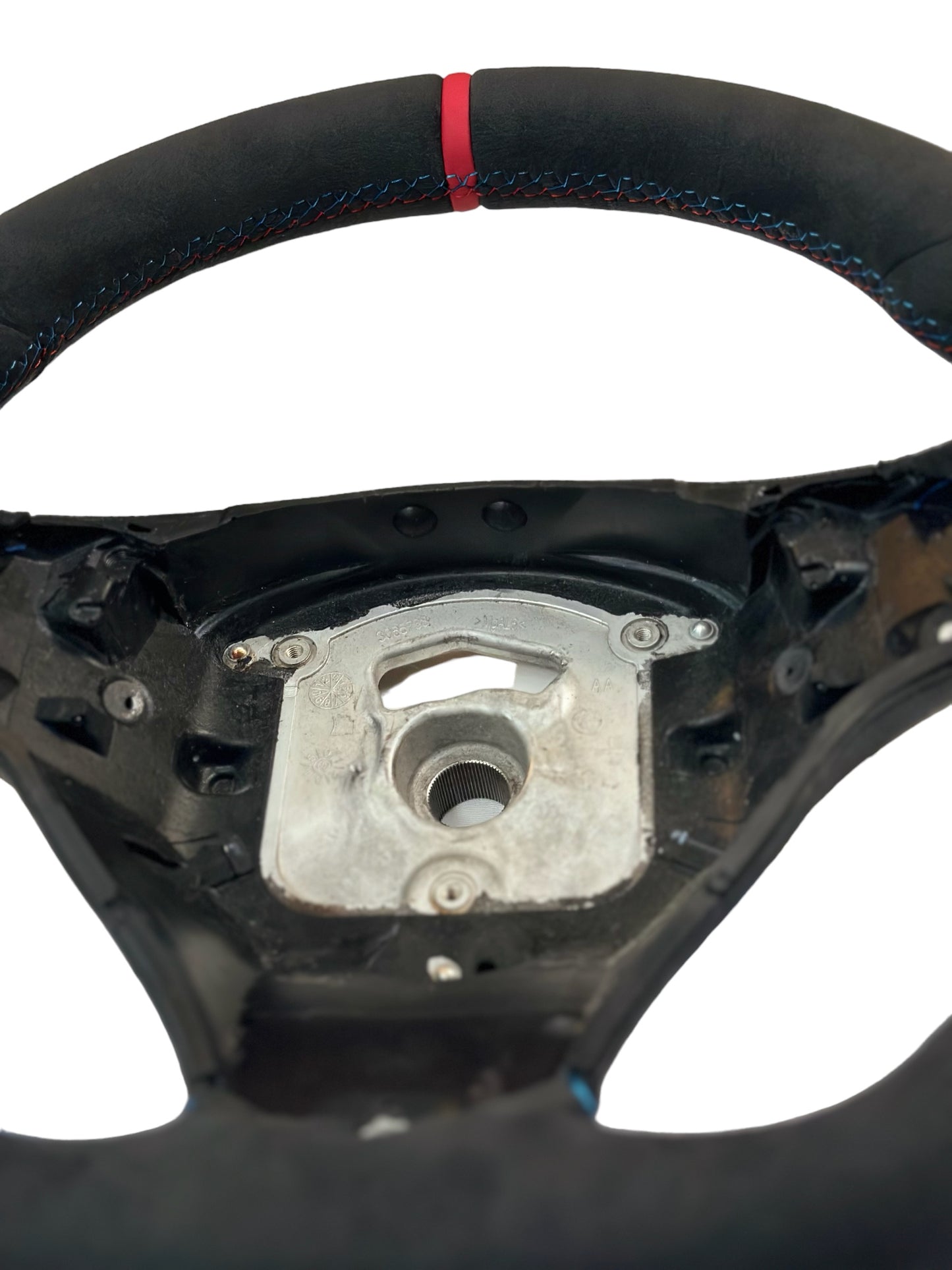 E9X M3 Flat Bottom Steering Wheel Red Stripe