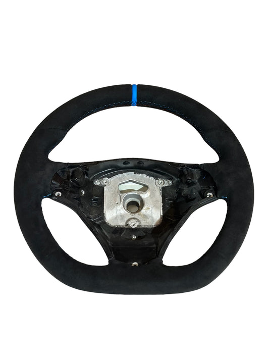 E9X M3 Flat Bottom Steering Wheel Blue Stripe