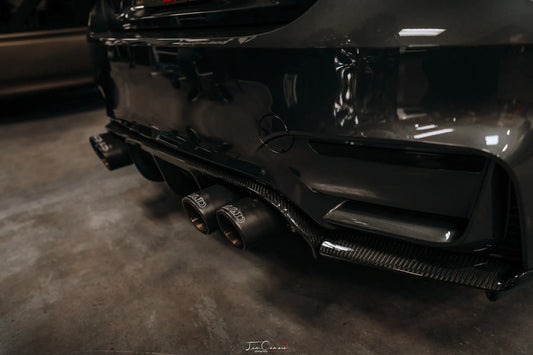 BMW F80 M3 F82 M4 V Style Carbon Fiber Diffuser