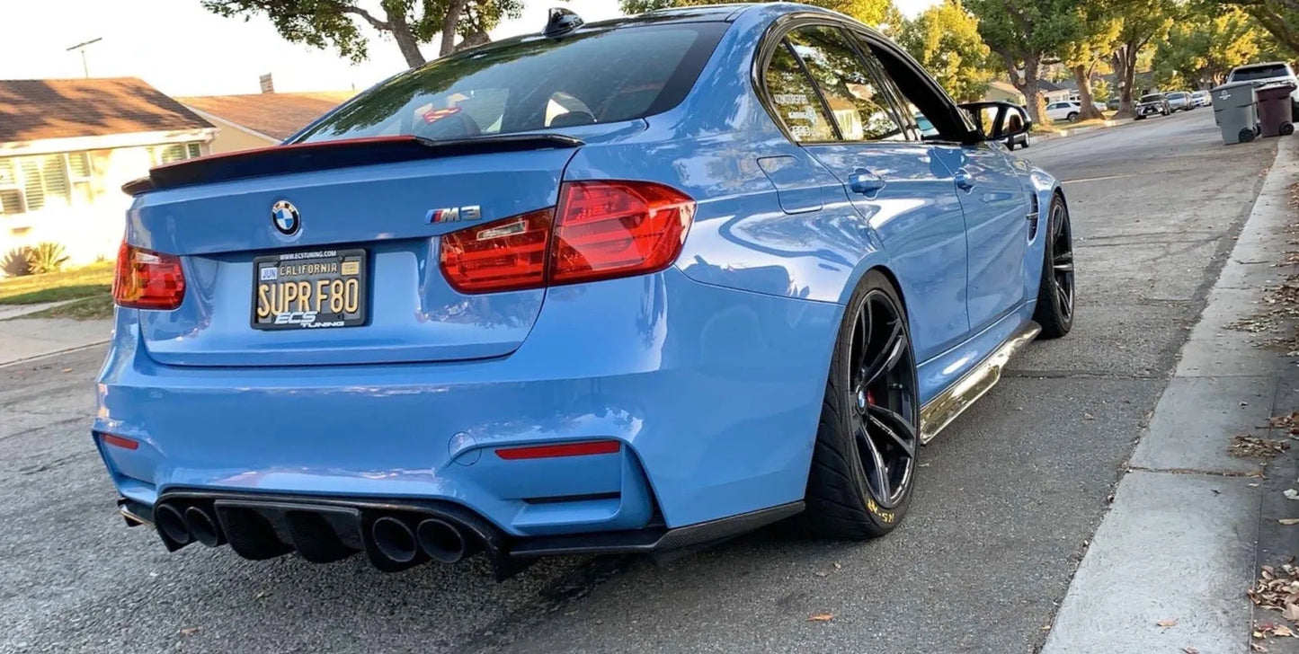 BMW F80 M3 F82 M4 V Style Carbon Fiber Diffuser