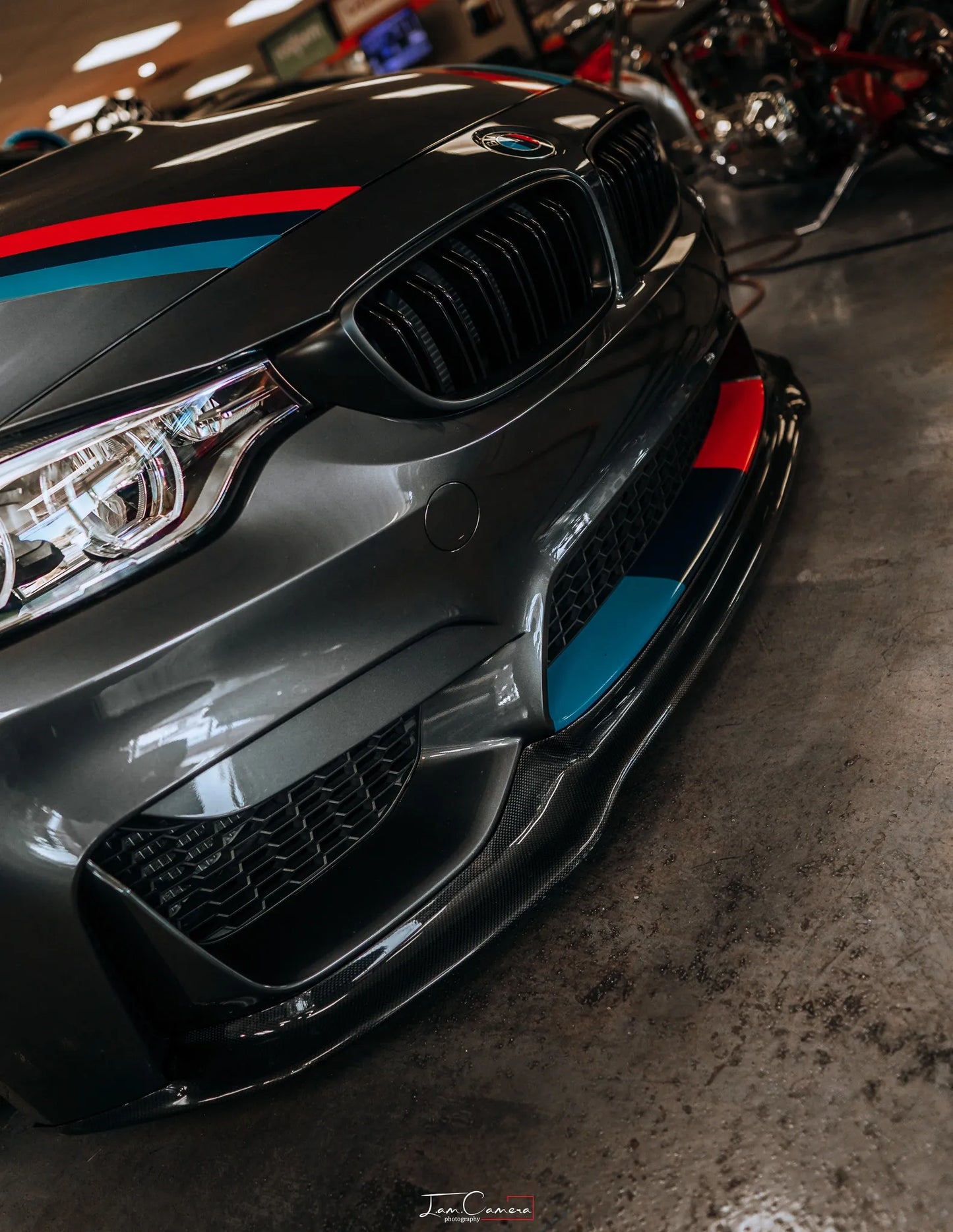 BMW F80 M3 F82 M4 V Style Carbon Fiber Lip