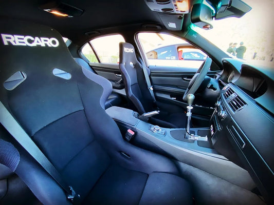 BMW E9X GTS Style Alcantara armrest delete