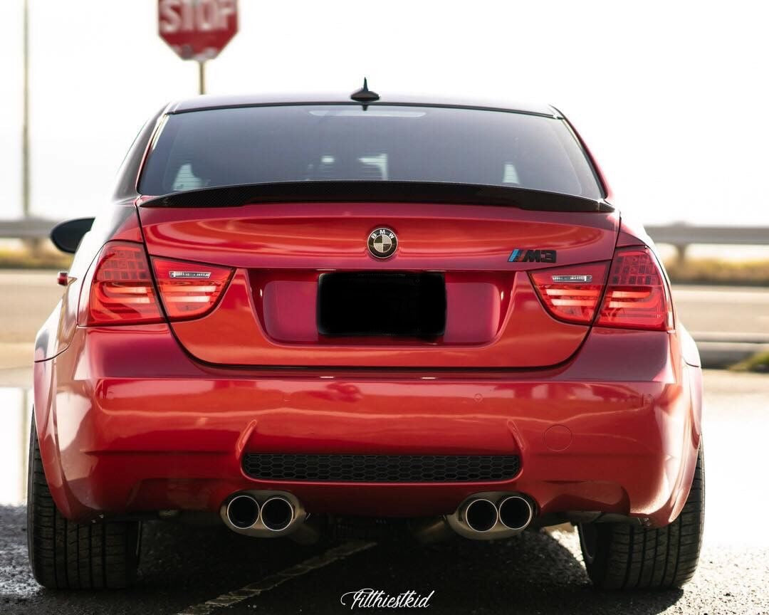 BMW E90 Carbon Fiber High Kick Spoiler