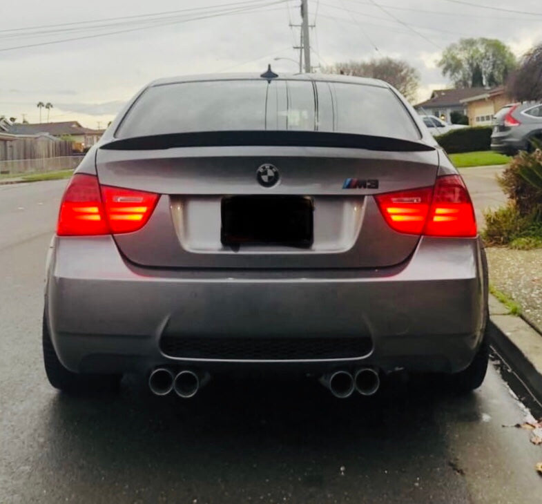 BMW E90 Carbon Fiber High Kick Spoiler