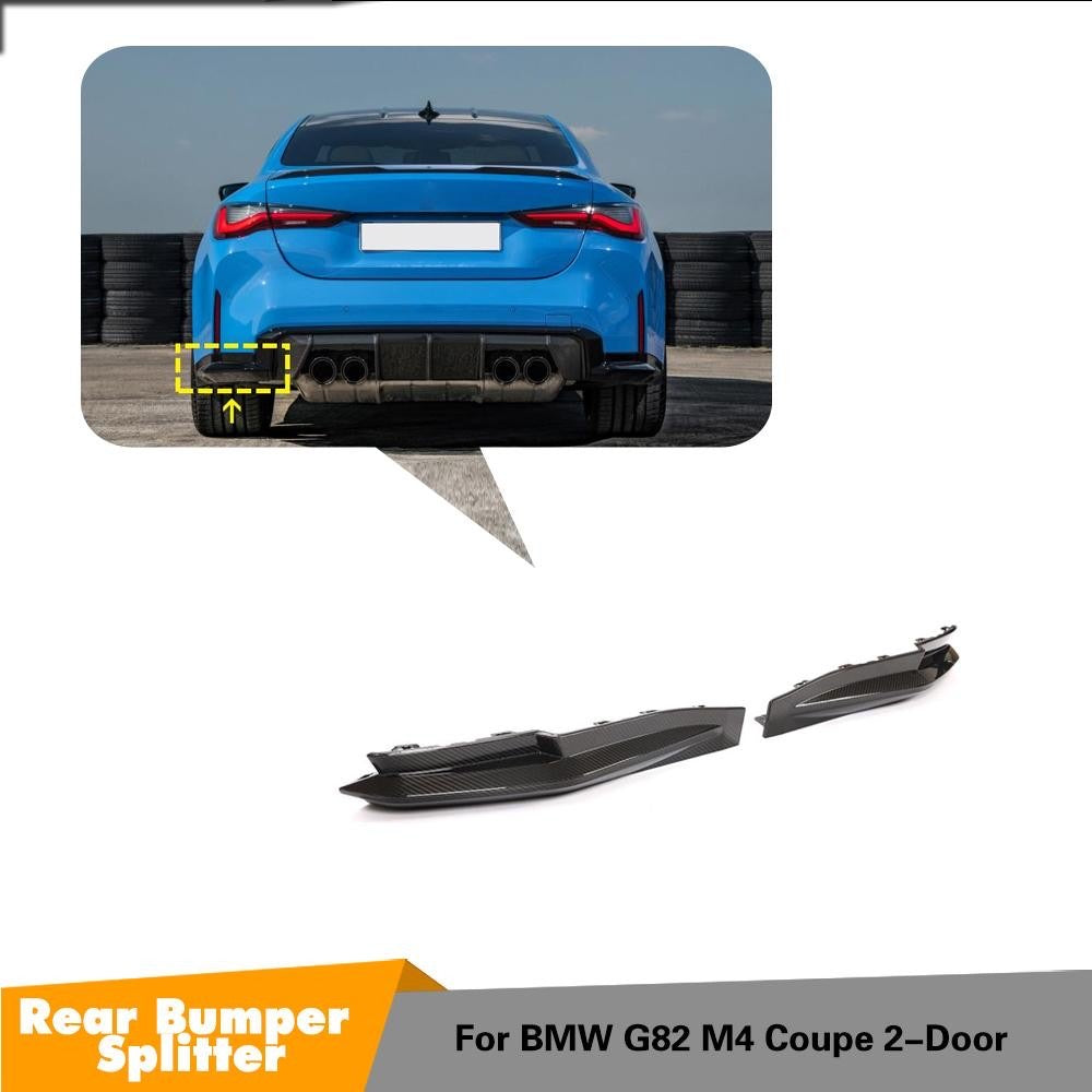 BMW G82 M4 Rear Bumper Carbon Fiber Splitters