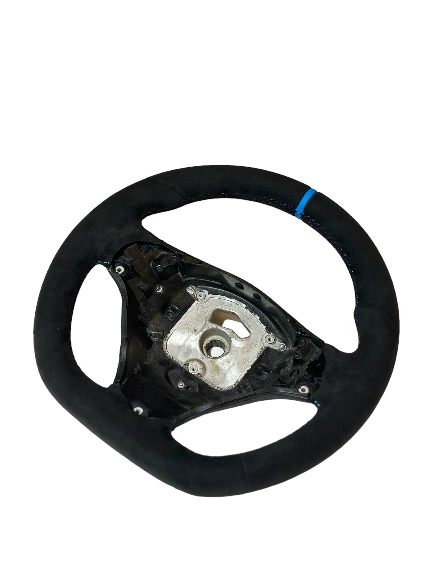 E9X M3 Flat Bottom Steering Wheel Blue Stripe